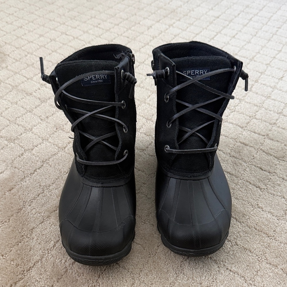 Sperry Women's Black Duck Boots